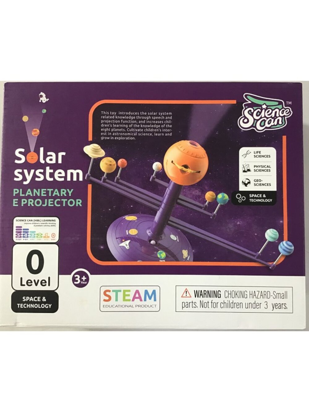 Solar System Planetary Model 8 Planets Set Kids Projector Puzzle Science Fair